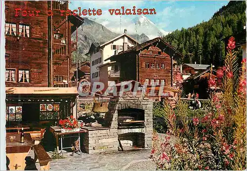 Cartes postales moderne Four a raclette valaisan