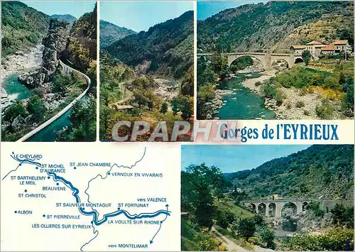 Moderne Karte Ardeche touristique Gorges de L'Eyrieux
