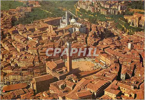Moderne Karte Siena Vue de l'Avion