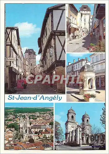 Cartes postales moderne Saint Jean d'Angely Villes maison a colombage XVa s Tour de l'horloge a machicoulis