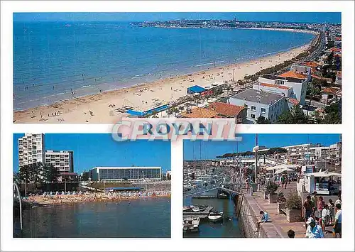 Cartes postales moderne Royan La Grande Plage et le Boulevard Garnier La Plage de Foncillon et le Palais des Congres