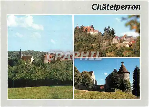 Cartes postales moderne Chateau et eglise de Chatelperron Environs de Jaligny sur Besbre (Allier)