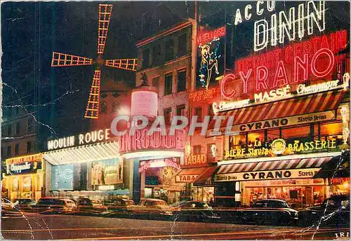 Cartes postales moderne Paris Le Moulin Rouge la Nuit