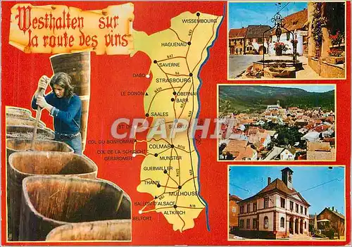 Cartes postales moderne Westhalten (Haut Rhin)Le vieux puits vue generale L'hotel de ville