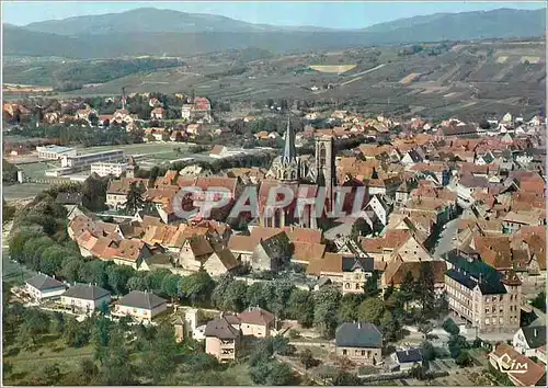 Moderne Karte Rouffach (Haut Rhin)vue generale aerienne