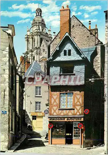 Moderne Karte Les Merveilles du Val de Loire Blois (Loir et Cher) de la place Ave Maria Perspective sur la tou