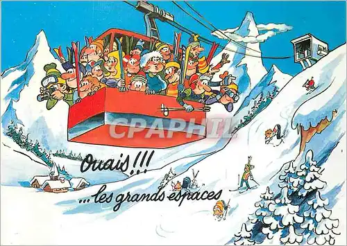 Cartes postales moderne Ouais les grands espaces Ski