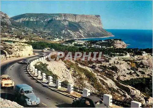 Moderne Karte Reflets de Provence Vue sur le Golfe de Cassis et le Cap Canaille de la route de la Gineste