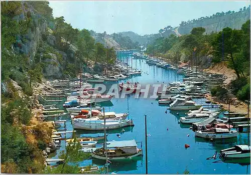 Moderne Karte Nos belles Calanques Pres de Cassis Port Miou Bateaux