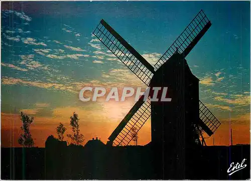 Cartes postales moderne La Cote d'Opale Le moulin des Huttes au Crepuscule Moulin