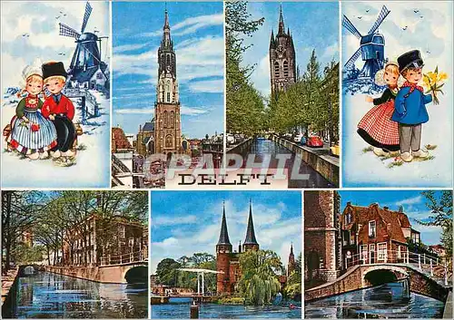 Cartes postales moderne Delft Moulin