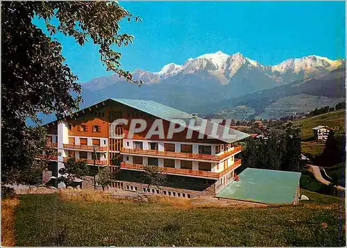 Moderne Karte Combloux (Haute savoie) Balcon du Mont Blanc le Centre de relaxation et le Massif du Mont Blanc