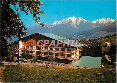 Moderne Karte Combloux (Haute savoie) Balcon du Mont Blanc Le CNetre de relaxation et le Massif du Mont blanc