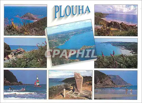 Cartes postales moderne Couleurs de Bretagne Plouha (Cotes d'Armor)Les falaises les plages et le monument de l'anse Coch