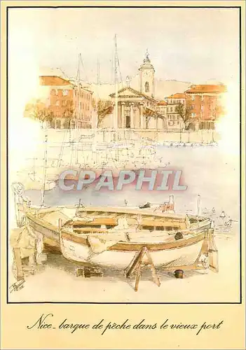 Cartes postales moderne La Cote d'Azur inoubliable Nice Barque de peche dans le vieux port Bateau