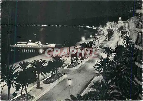 Cartes postales moderne Nice la nuit Promenade en mer Bateau