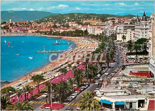 Moderne Karte Au soleil de la Cote d'Azur Cannes La Croisette le Suquet