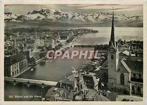 Cartes postales moderne Zurich un die Alpen