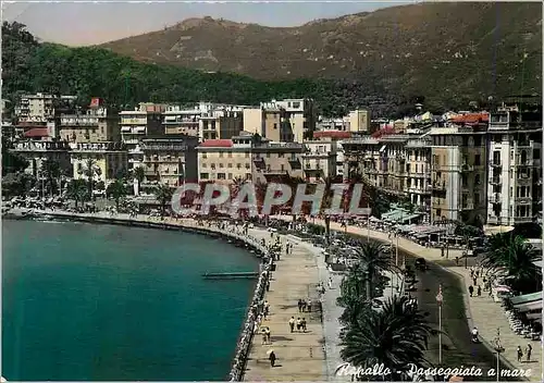 Moderne Karte Rapallo Promenade sur les bords de la mer