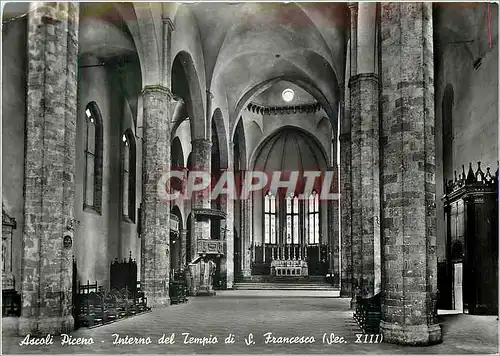 Moderne Karte Ascoli Piceno Interno del Tempio di S Frencesco (Sec XIII)