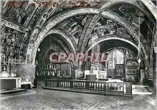 Moderne Karte Assisi Basilique inferieure de St Francois Croisade et Altar principale