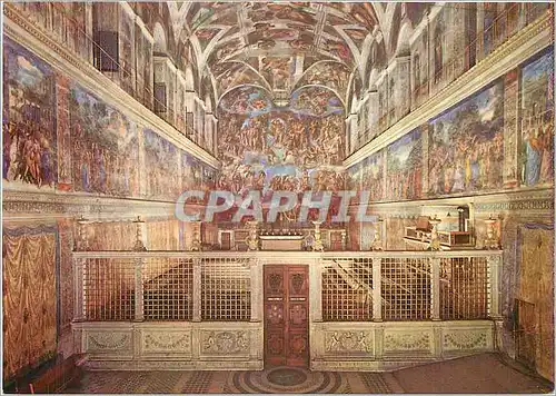 Moderne Karte Roma Vaticano Interno Cappella Sistina