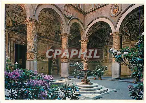 Cartes postales moderne Firenze Fete des fleurs La cour de Palazzo vecchio