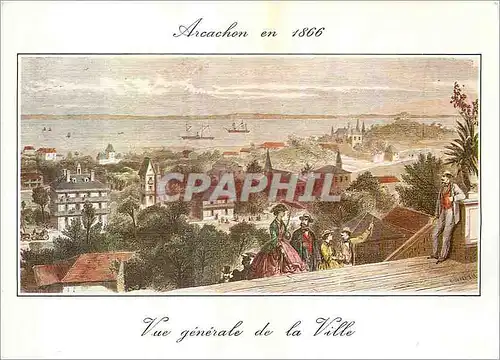 Cartes postales moderne Arcachon Vieille Gravure d'Arcachon en 1866