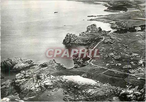 Cartes postales moderne En Bretagne Ploumanac'h (C du N)Vue aerienne Chemin des Douaniers Rochers de Squevel et Pointe d