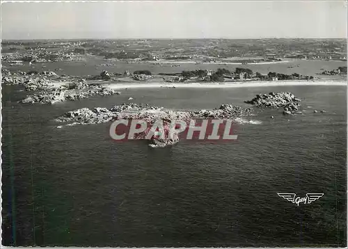 Cartes postales moderne La France vue du Ciel Tregastel (C d N)L'ile Renoir au loin Ploumanach