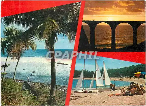 Cartes postales moderne L'Ile de la Reunion Cote Sauvage du Sud Pont sur la Grande Ravine La Plages des Roches Noires