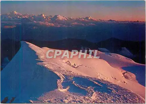 Cartes postales moderne Monte Rosa Le coucher du soliel de la Punta Gnijelli