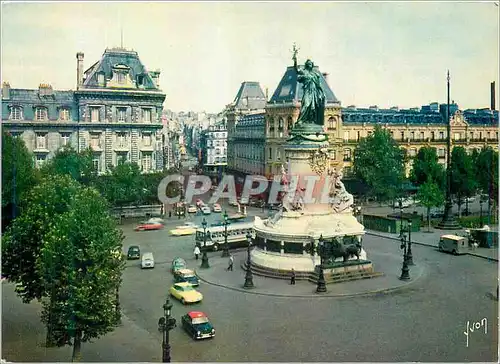 Cartes postales moderne Couleurs et Lumiere de France Paris Place de la Republique et le monument de la republique (1883
