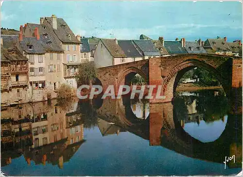 Cartes postales moderne Couleurs et Lumiere de France Espalion (Aveyron)Le vieux Pont sur le Lot