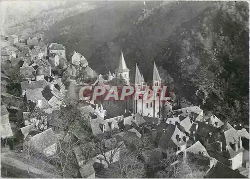 Moderne Karte Conques Vue Panoramique Nord Ouest