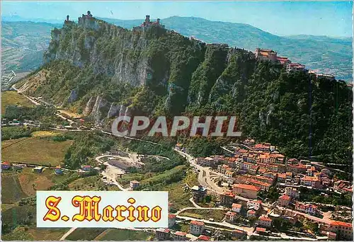 Cartes postales moderne Rep Di San Marino Vue aerienne du Mont Titano