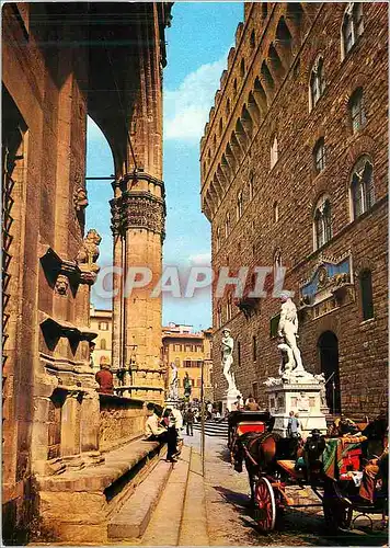 Cartes postales moderne Firenze Place Signoria (Detail)