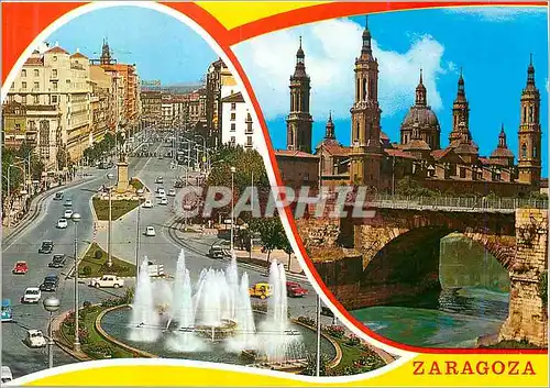 Moderne Karte Zaragoza Bellezas de la Ciudad Beautes de la ville