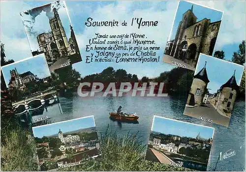 Cartes postales moderne Souvenir de L'Yonne Sens Auxerre Avallon Chablis Tonnerre Joigny