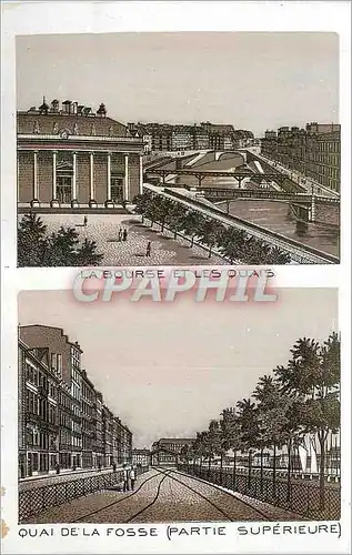 Cartes postales La Bourse et les Quais Quai de la Fosse  (Partie Superieure)