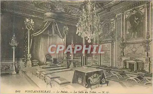 Ansichtskarte AK Fontainebleau Le Palais La Salle du Trone