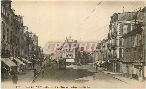 Cartes postales Fontainebleau La Place de L'Etape Tramway