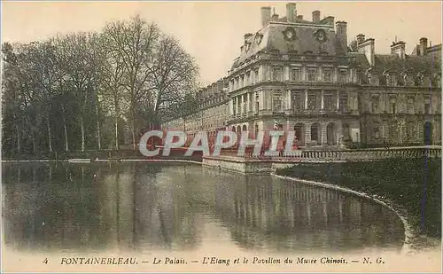 Ansichtskarte AK Fontainebleau Le Palais L'Etang et le Pavillon du Musee Chinois