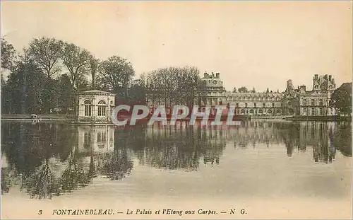 Cartes postales Fontainebleau Le Palais et l'Etang aux Carpes