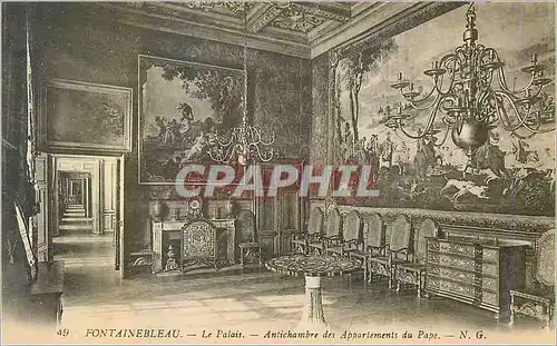 Ansichtskarte AK Fontainebleau Le Palais Antichambre des Appartements du Pape