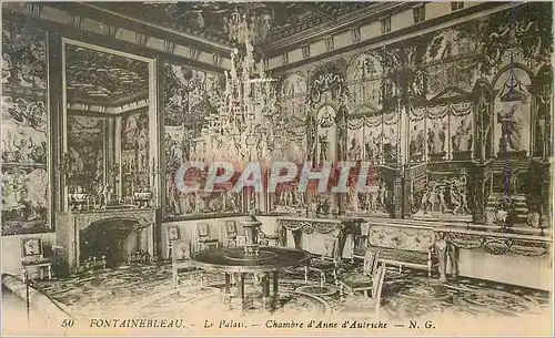 Ansichtskarte AK Fontainebleau Le Palais Chambre d'Anne d'Autriche