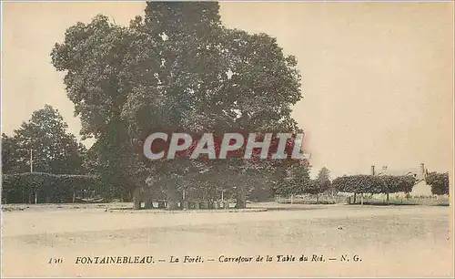 Ansichtskarte AK Fontainebleau La Foret Carrefour de la Table du Roi