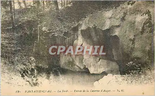 Ansichtskarte AK Fontainebleau La Foret Entree de la Caverne d'Augat