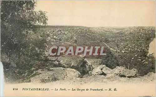 Ansichtskarte AK Fontainebleau La Foret les Gorges de Franchard