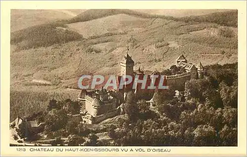 Cartes postales Chateau du Haut Koenigsbourg vu a vol d'Oiseau